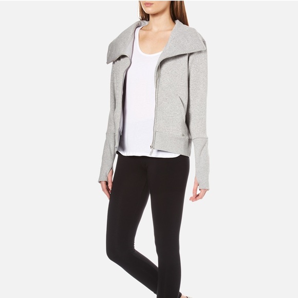 UGG Double Knit Fleece Cowl Neck Zip Jacket - Picture 2 of 6